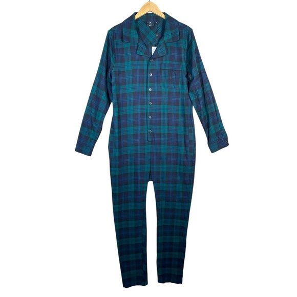 Onepiece Pants - Onepiece Norwegian The Checked Pyjamas Unisex Small Green Tartan Plaid Jumpsuit